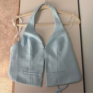 KOOKAÏ blue halter top Size S Backless Vest NWT
